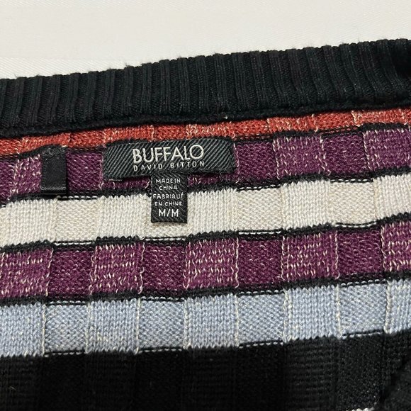 Buffalo David Bitton Metallic Sweater Women's Size Medium Striped - Picture 5 of 5